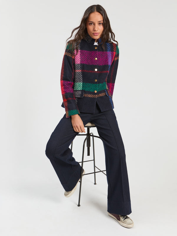 Plaid Multicolor Wool Jacket