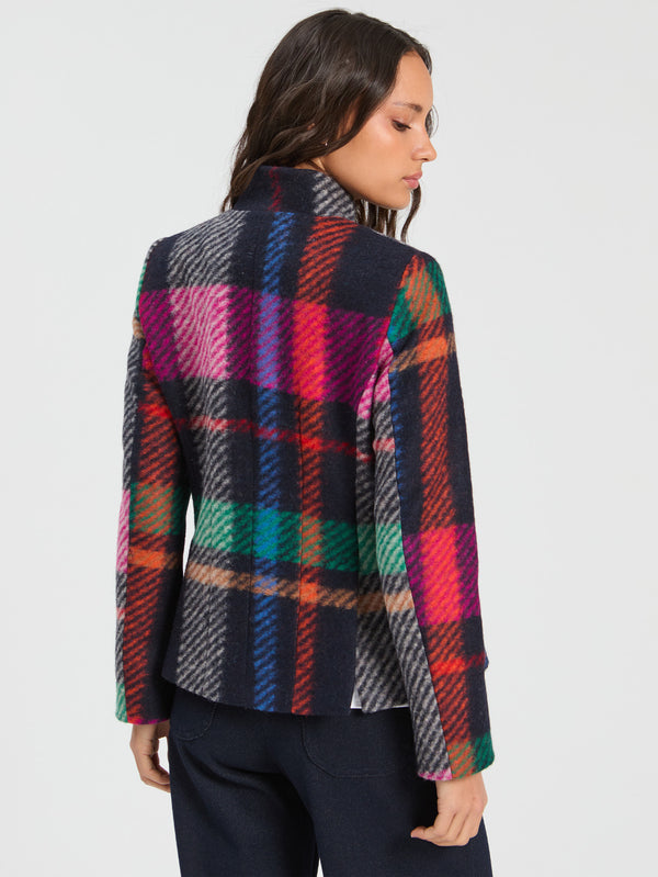 Plaid Multicolor Wool Jacket