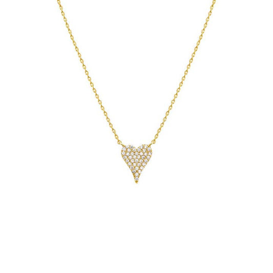 CZ Heart Necklace 13MM