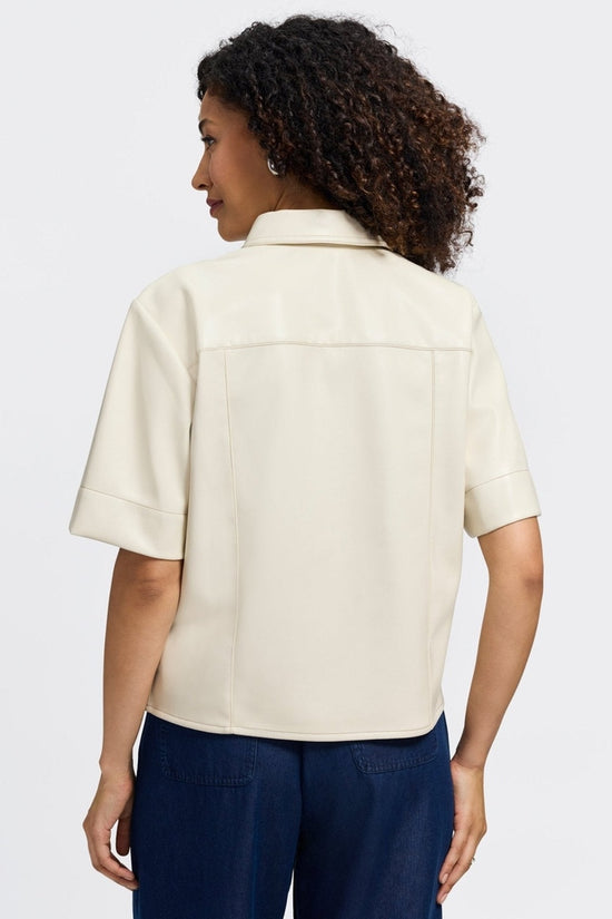 Demi Vegan Leather Shirt Jacket