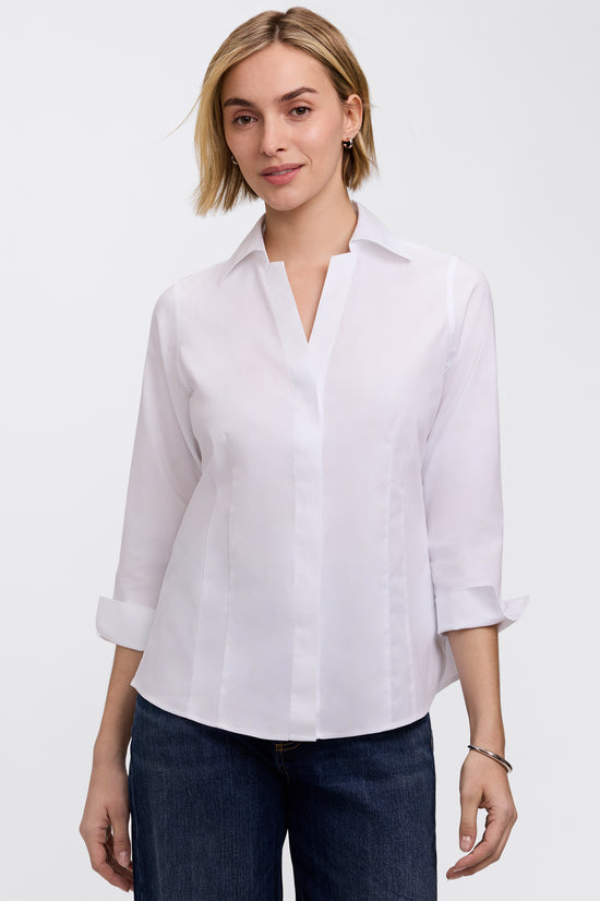 Taylor No Iron Pinpoint 3/4 Sleeve Shirt
