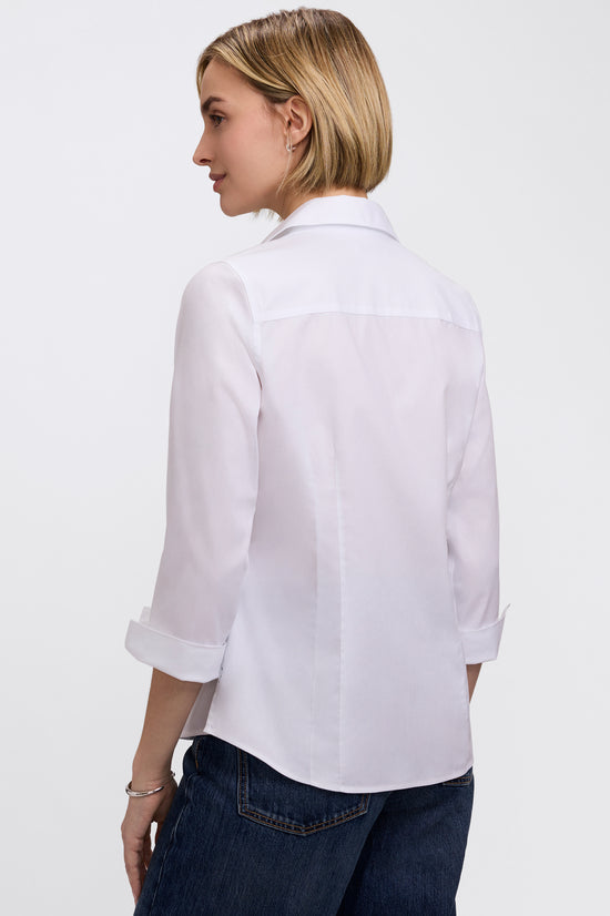Taylor No Iron Pinpoint 3/4 Sleeve Shirt