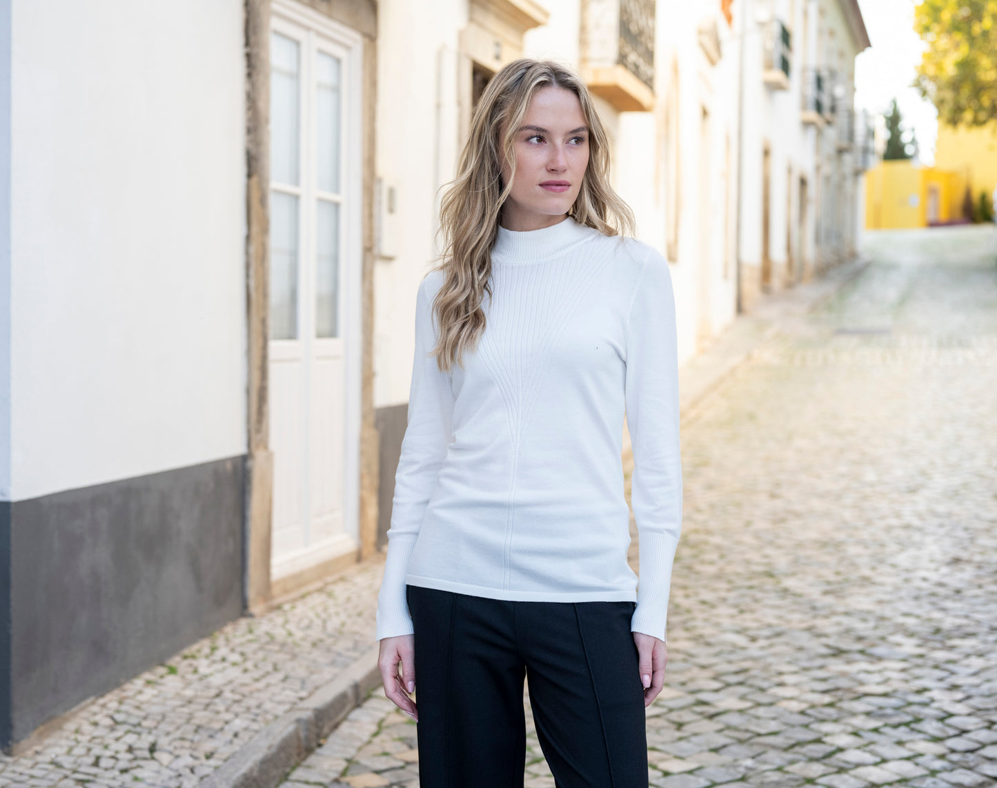 Ivory Mock Neck Sweater