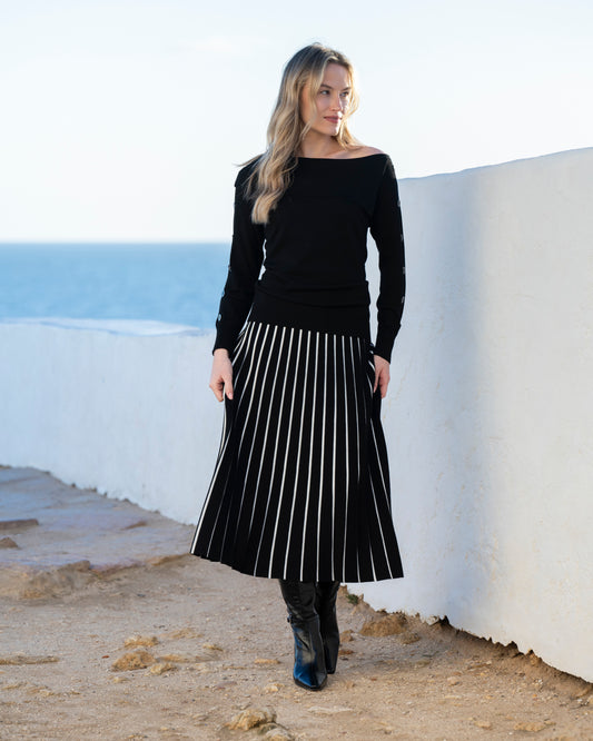 Off The Shoulder Black Sweater