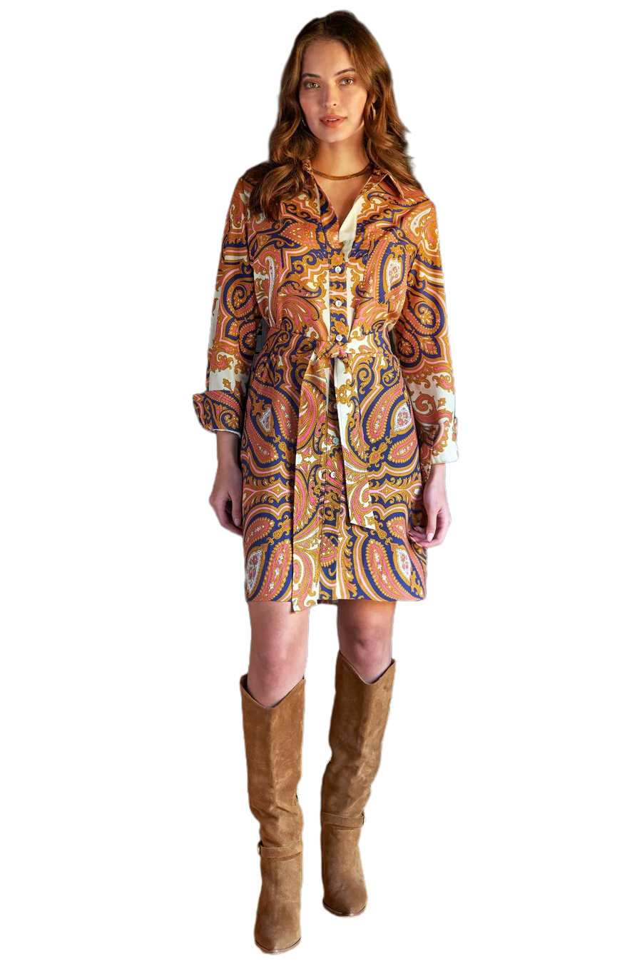 Liam Paisley Print Shirtdress