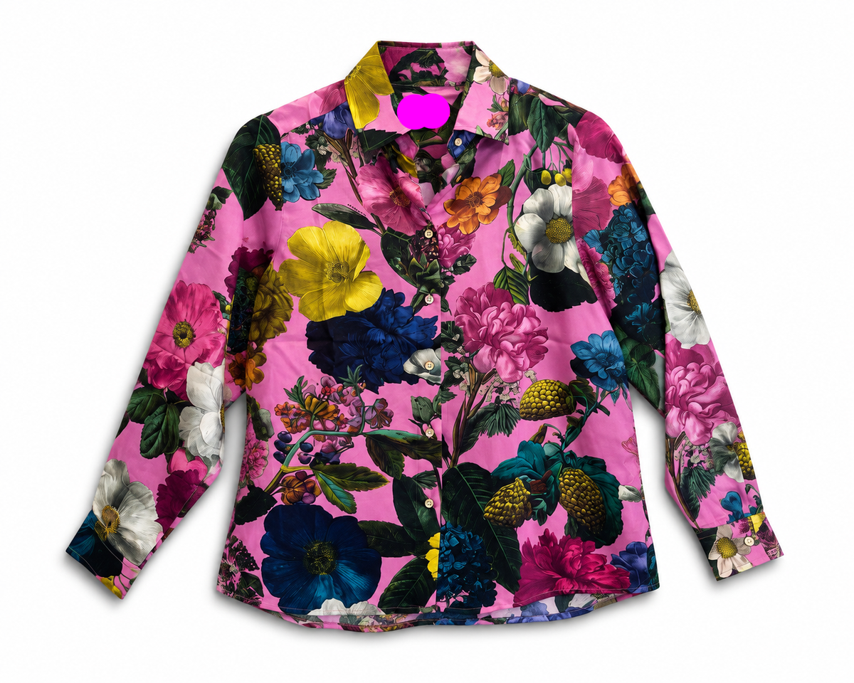 Floral Print Silk Blouse