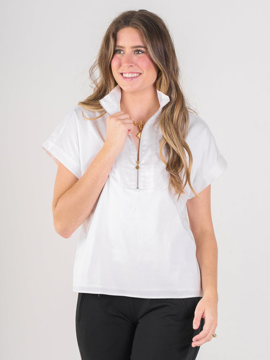 Poppy White Pullover