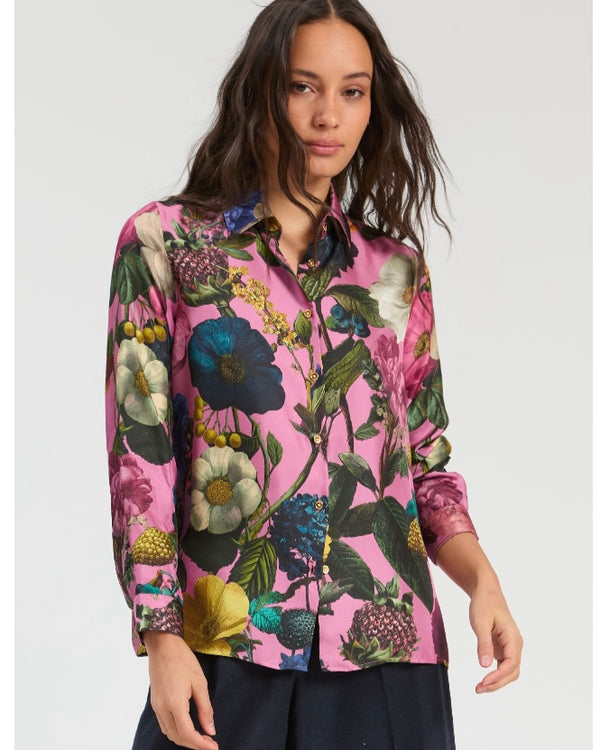 Floral Print Silk Blouse