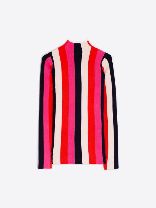 Knox Stripe Mock-Neck Sweater