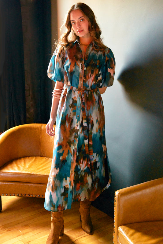 Madeline Brushstroke Dress