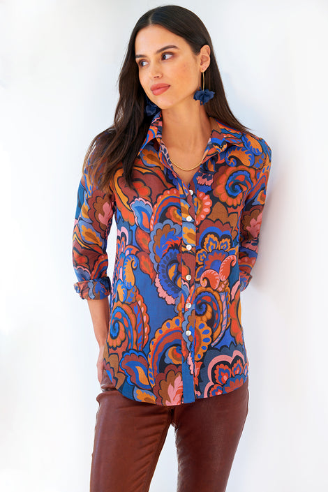 Red Paisley Monica Top