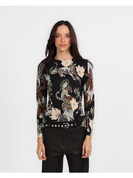Lotus Tiger Cashmere Sweater