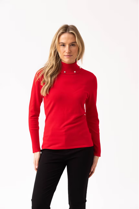 Classic Red Turtleneck Sweater