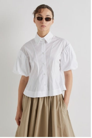 Marie White Poplin Shirt
