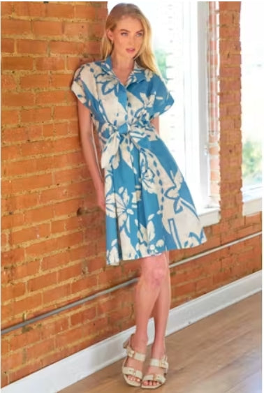Rocky Palm Tree Print Dress