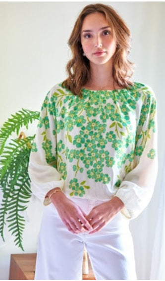 CAMERON Clover Print Blouse