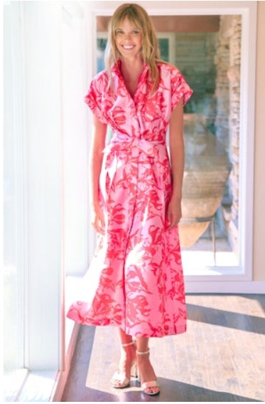 Long Rocky Jacquard Floral Dress