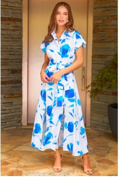 Long Chantal Tulip Print Dress