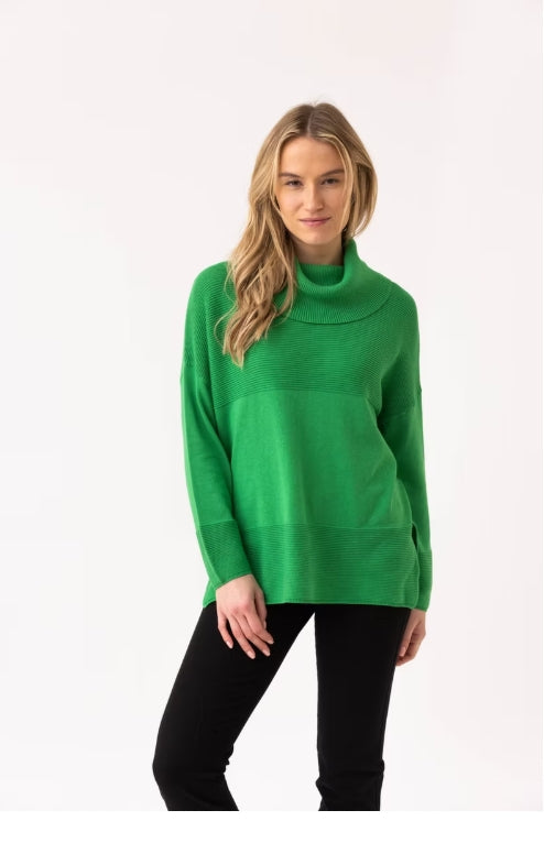 Cowl Neck Cotton Sweater