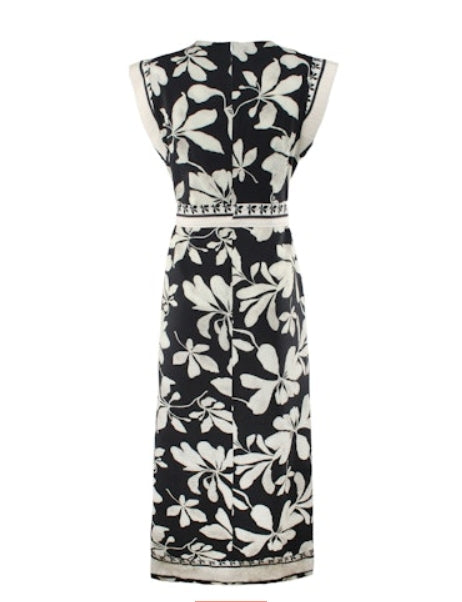 Beverly Black/Tan Print Dress