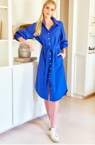 Clementine Royal Blue Midi Dress