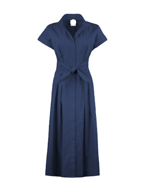 LONG ROCKY NAVY DRESS