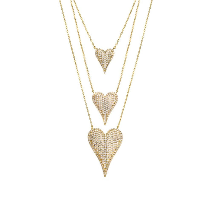 CZ Heart Necklace 16MM
