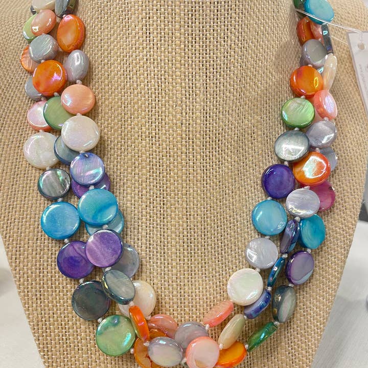 Mother of Pearl 3 Strand Necklace