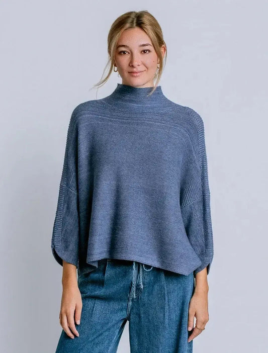 Bohemian Heather Blue Sweater