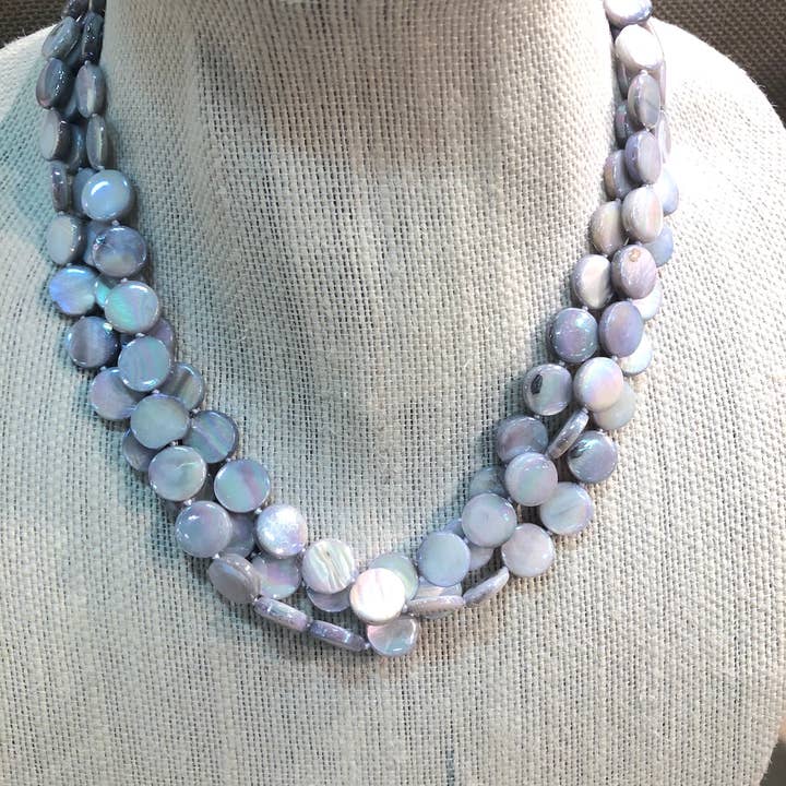 Mother of Pearl 3 Strand Necklace