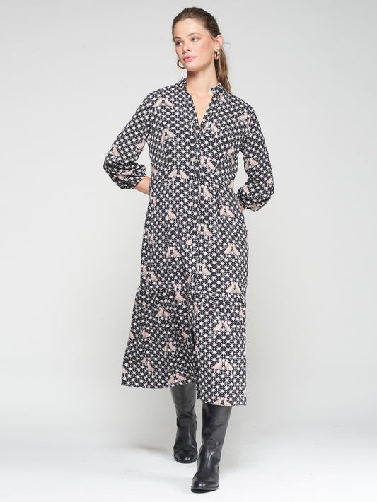 LEOPARDS AND STARS BLACK DRESS