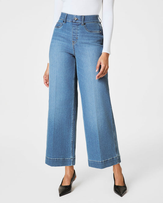 SPANX Cropped Wide Leg Jeans