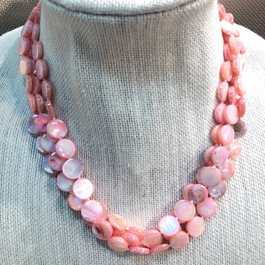 Mother of Pearl 3 Strand Necklace
