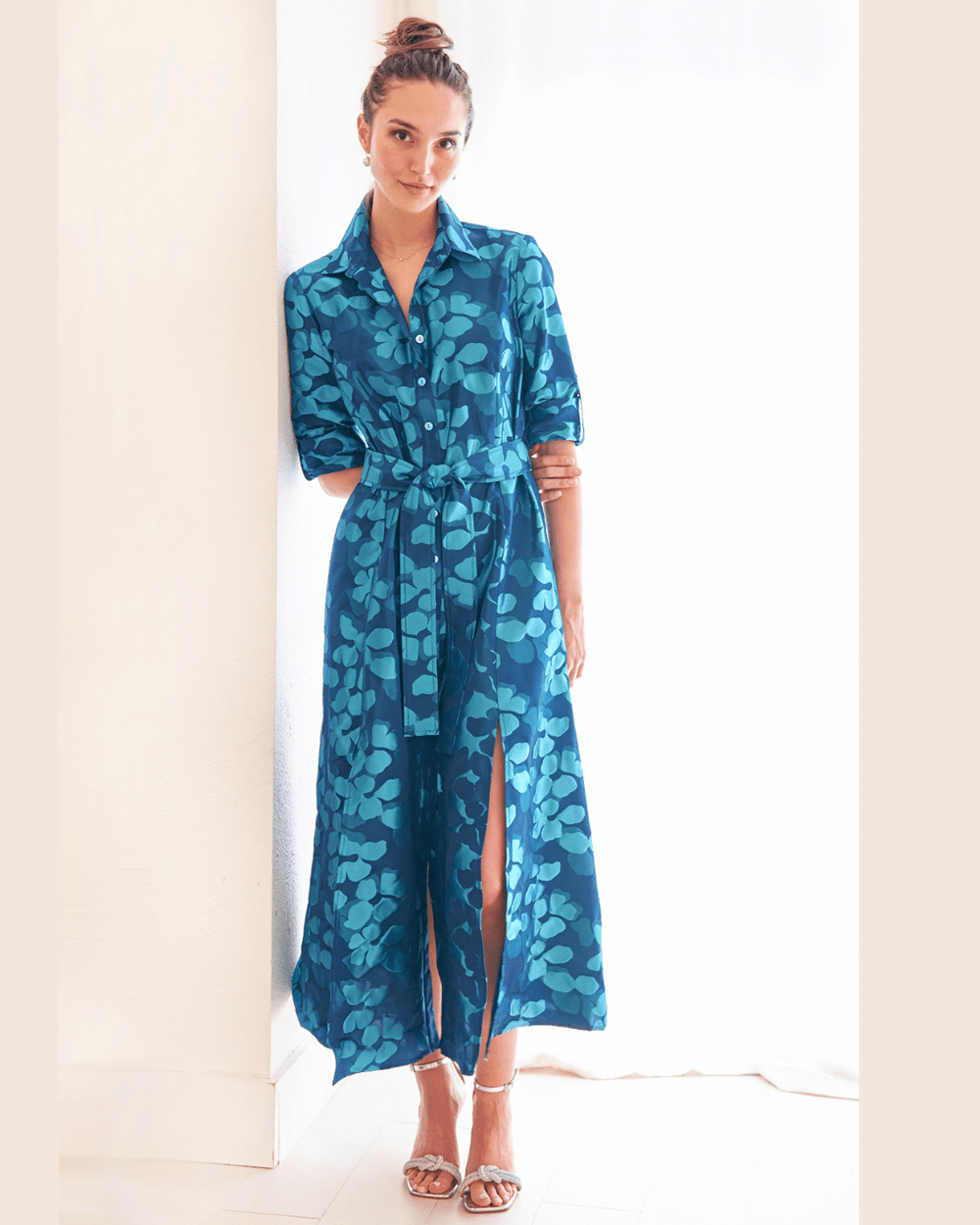 Laine Aqua/Navy Dress