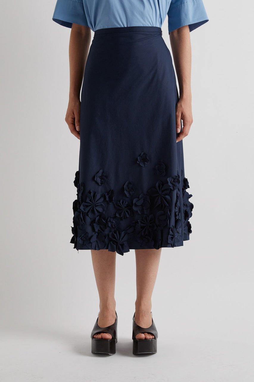 Mia Floral Navy Skirt