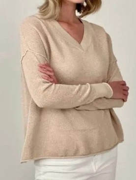 Lurex V neck Sweater